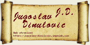 Jugoslav Dinulović vizit kartica
